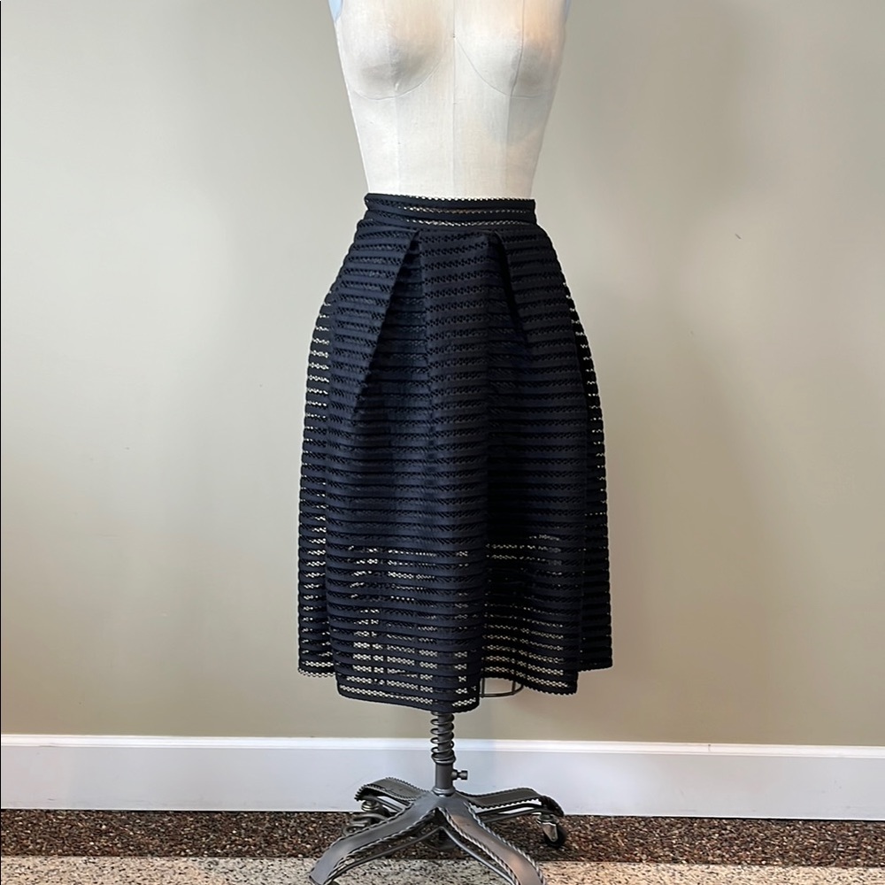 Elegant Black Skirt with Lace Details - NWT